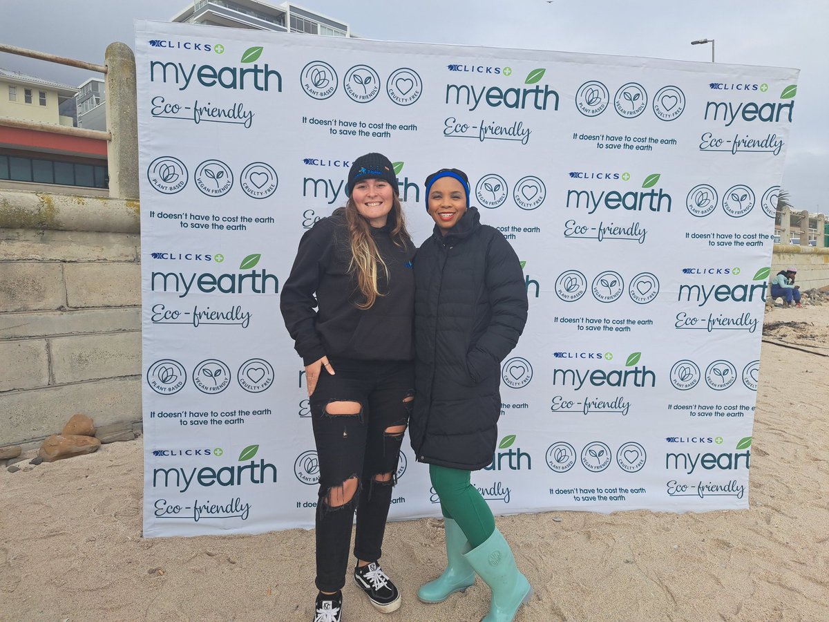 Clicks_SA's tweet photo. Clicks Brand Exec Phathiswa Sefatsa and Save a Fishie founder Zoe Prinsloo encourages everyone to make this beach clean-up unforgettable and reminds us of our responsibility to build a healthier future for all.
#JoinOurMyEarthJourney #ClicksMyEarth #SaveAFishie https://t.co/2rujI3nbr8