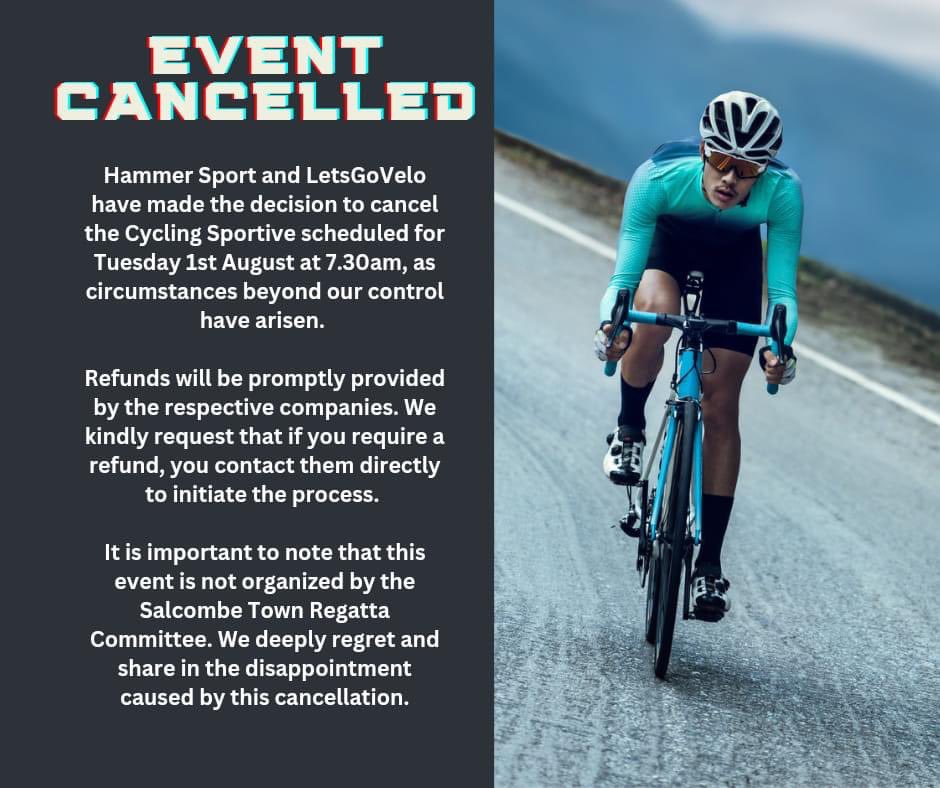 📣 EVENT CANCELLED - CYCLING SPORTIVE 📣

Unfortunately the Cycling Sportive scheduled for Tuesday 1st August at 7.30am has been canceled by Hammer sport and LetsGoVelo. It's one of those situations where circumstances were totally out of our control.