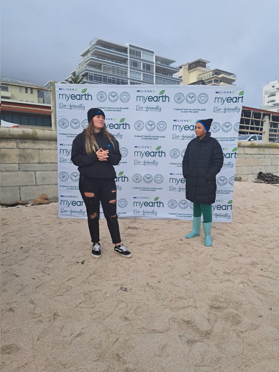 Clicks_SA's tweet photo. Clicks Brand Exec Phathiswa Sefatsa and Save a Fishie founder Zoe Prinsloo encourages everyone to make this beach clean-up unforgettable and reminds us of our responsibility to build a healthier future for all.
#JoinOurMyEarthJourney #ClicksMyEarth #SaveAFishie https://t.co/2rujI3nbr8