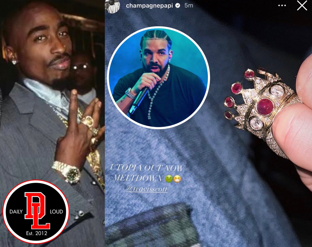 UPDATE: Drake is now in possession of Tupac’s $1 Million ring 🤯💰