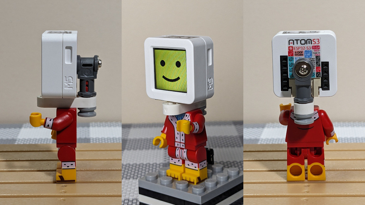 elec_leak's tweet photo. @ushineko3n さんのフィグチャン(仮)を見て
LEGOバーツで組んでみました
1 x 2 軸/ピン穴 リフトアームを 使うと首が長くなるので
首が出てしまうが 1 x 3 薄型に
Thanks to 牛猫さんのメカラボ さん
#N5Stack #ATOMS3 #LEGO #レゴ #ミニフィグ
https://t.co/pXk8RaBA2U https://t.co/nnAIJ6FujI