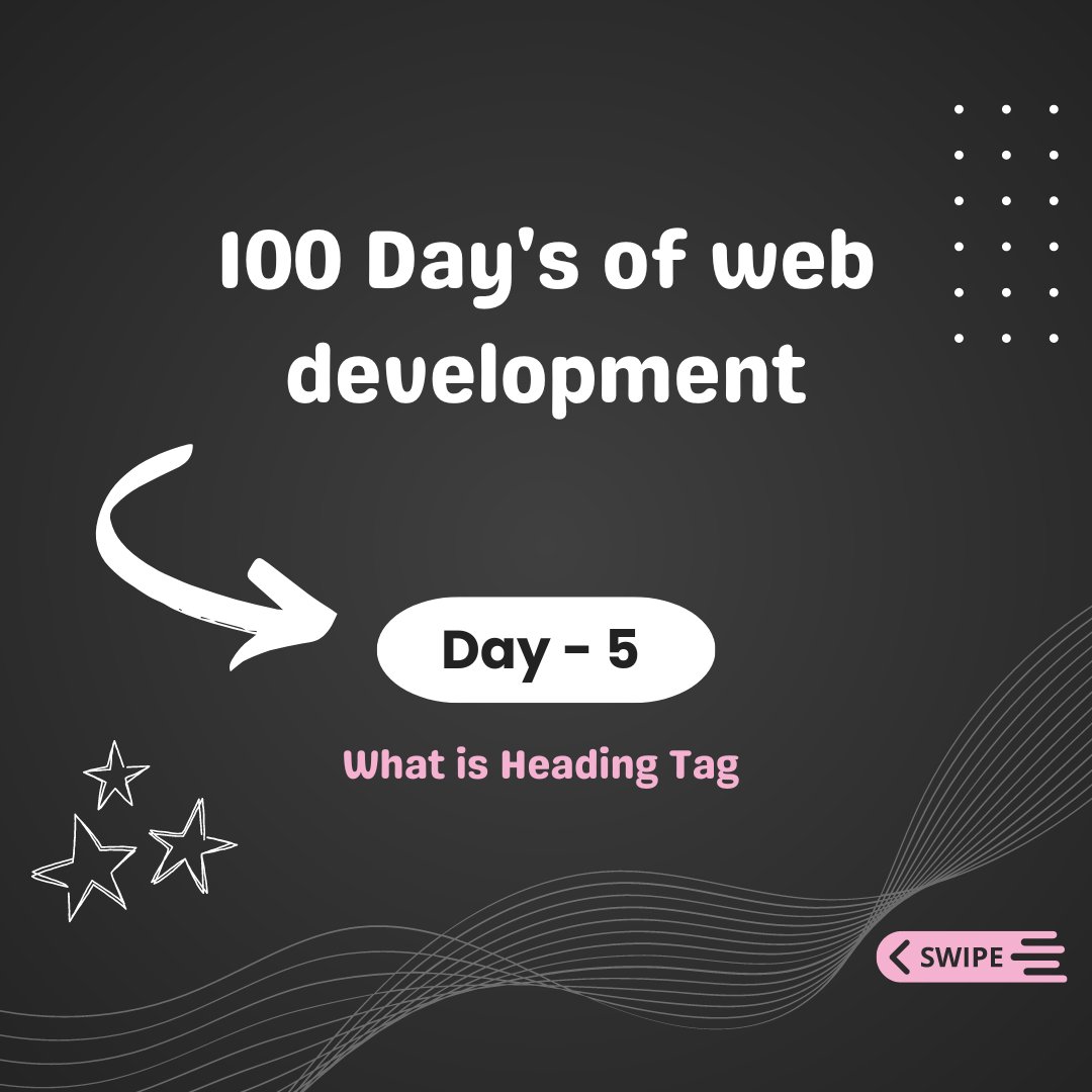 codebloomers's tweet image. 100 Day&apos;s of web development🌐 Day 5th - what is Heading Tag  🌐 Unleash the Web Magic! 🎉✨ 
Read Post 👇👇
instagram.com/p/CvOr8Cpp6G9/…
#HTMLMasterpiece #WebDevelopment #TechTrends #WebDevGuru #HTML101 #CodePassion #WebWizardry #ViralCoding #codebloomers