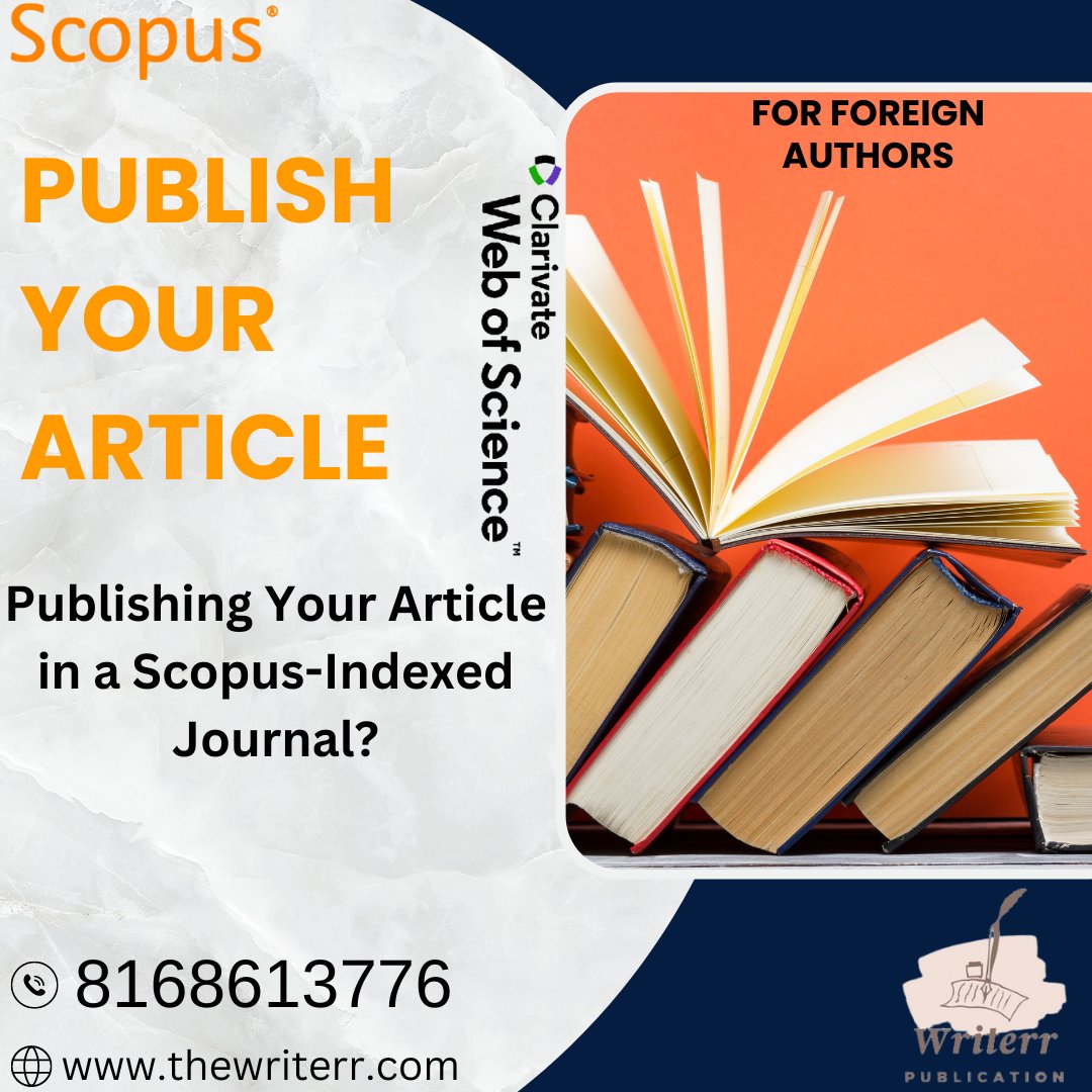 TheWriterPubli1's tweet photo. #CALLFORPAPER #RESEARCH #research #publication #fastrackprocess #journal #scopus #manuscriptpublication #webofscience #ugc #indexedjournal
#journalpublication #callforsubmission #conferencepapers #fastpublication #technology #engineering #scienc #researchpaperhelp https://t.co/DsaDkq4aNB