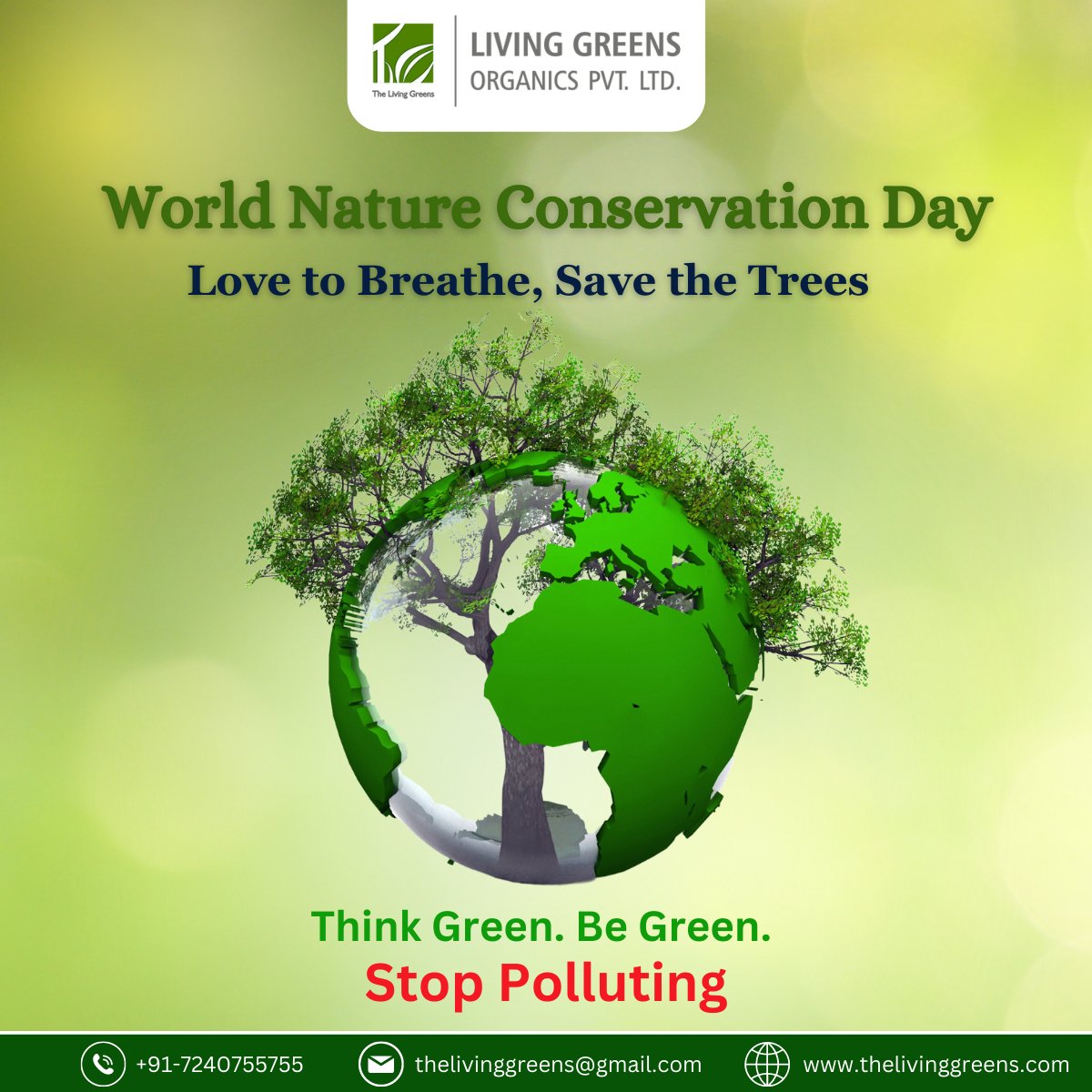 🌿 Embrace the Green Revolution!🌿

🌱 Join us on World Nature Conservation Day to sow the seeds of change through #organicfarming. 🌾 Let's cultivate a sustainable future together! 🌍

#LivingGreen #WorldNatureConservationDay #OrganicRevolution #FarmToTable #NatureFirst