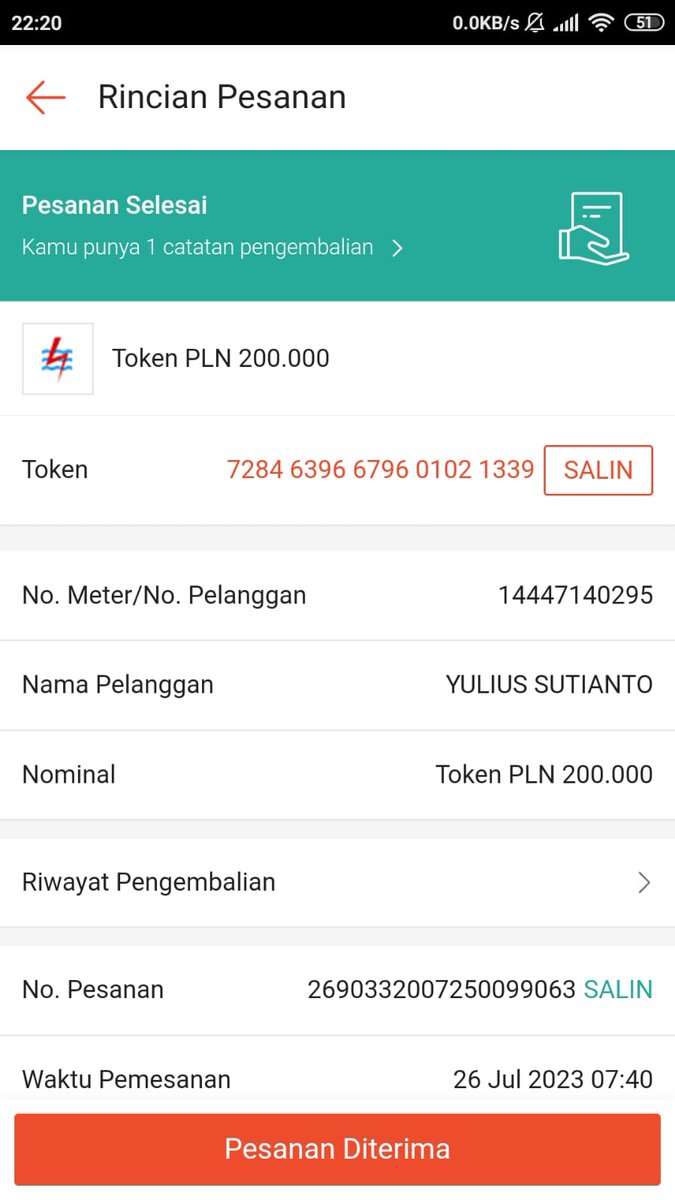 y_husada's tweet photo. @pln_123 min, sy top up token pln via shopee, tokennya tidak valid. Gagal terus, bisa tolong dibantu min? https://t.co/nMuj9zyn3s