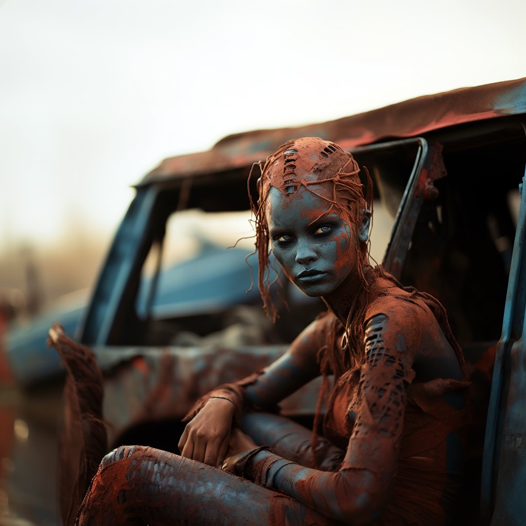 Tazibao22's tweet image. Good morning! 🤍
Here&apos;s &quot;rust&quot;.

#AIart #AIartworks #digitalart #midjourney #AIPortrait