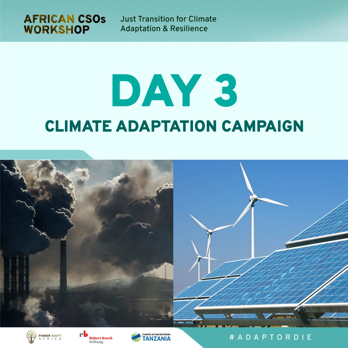 Today is the 3rd and final day of the Just Transition for Climate Adaptation &amp; Resilience Workshop. 
#AdaptorDie
