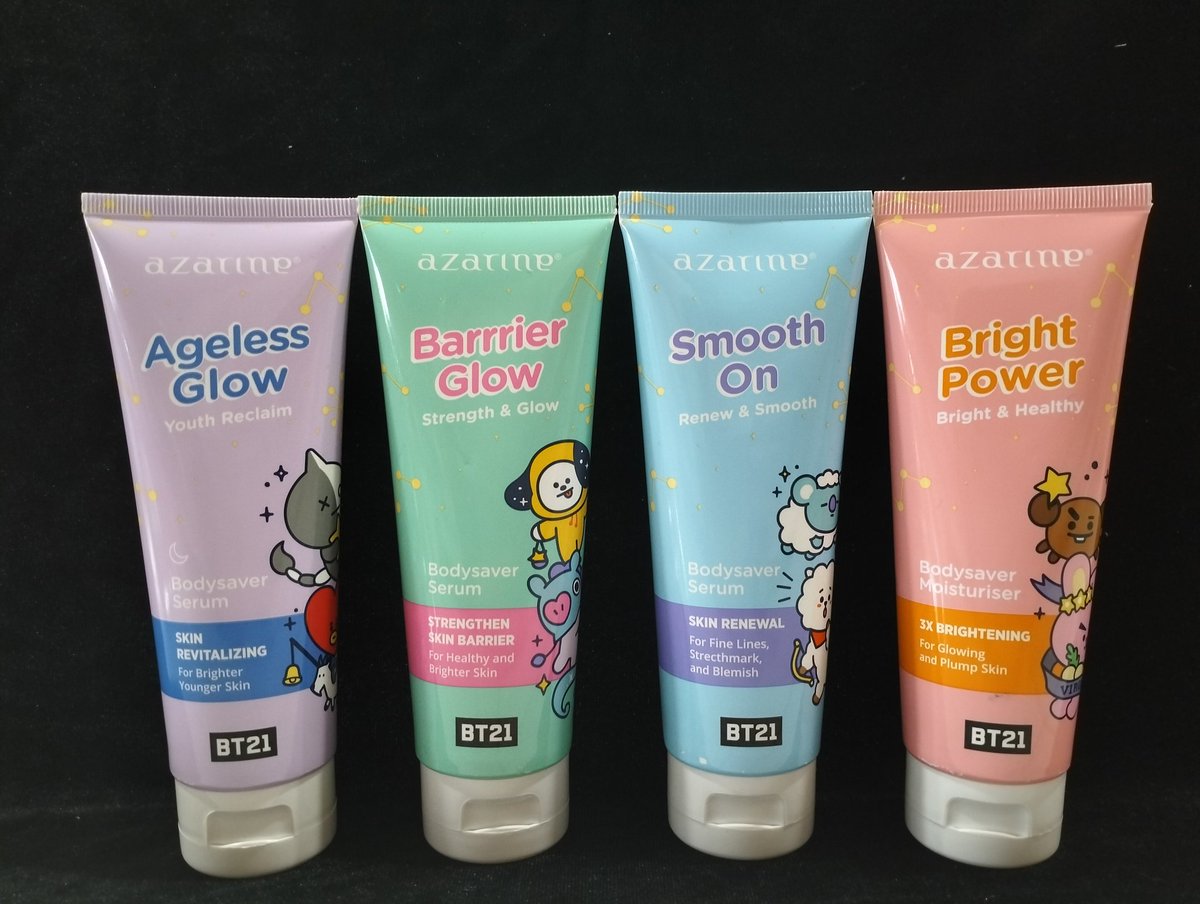 _Mayychn's tweet photo. Hai haii aku mau kasih tau produk holigrail yang pastinya worth to buy banget wehh. Apalagi kandungannya mantul bet wehh plus wanginya enakeun, wangi seharian klo pake Bodysaver Serum by @AzarineCosmetic with BT21.
#azarinecosmetics https://t.co/26jVT2XzA7