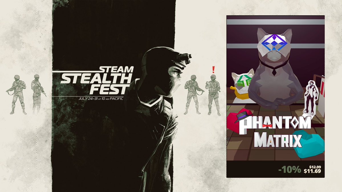 CyberTail_Games's tweet photo. New stealth puzzle VR game on Steam
https://t.co/tglBawLkVC

#Stealthfest #Steam #VR #VirtualReality https://t.co/RhCZwREKoK