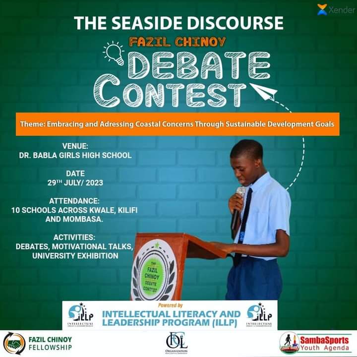 Samba4Youth's tweet photo. 10,Schools,400 Students,5 Judges, 2 Universities,3 Colleges, 3 motivational speakers all sharing a debate platform to address teenage Pregnancies, substance abuse, blue economy thro SDG lenses.
#theseasidediscourse
#SDGsDebateContest
@RadioKaya @USEmbassyKenya @Unwomen https://t.co/5CI1VE0V6L