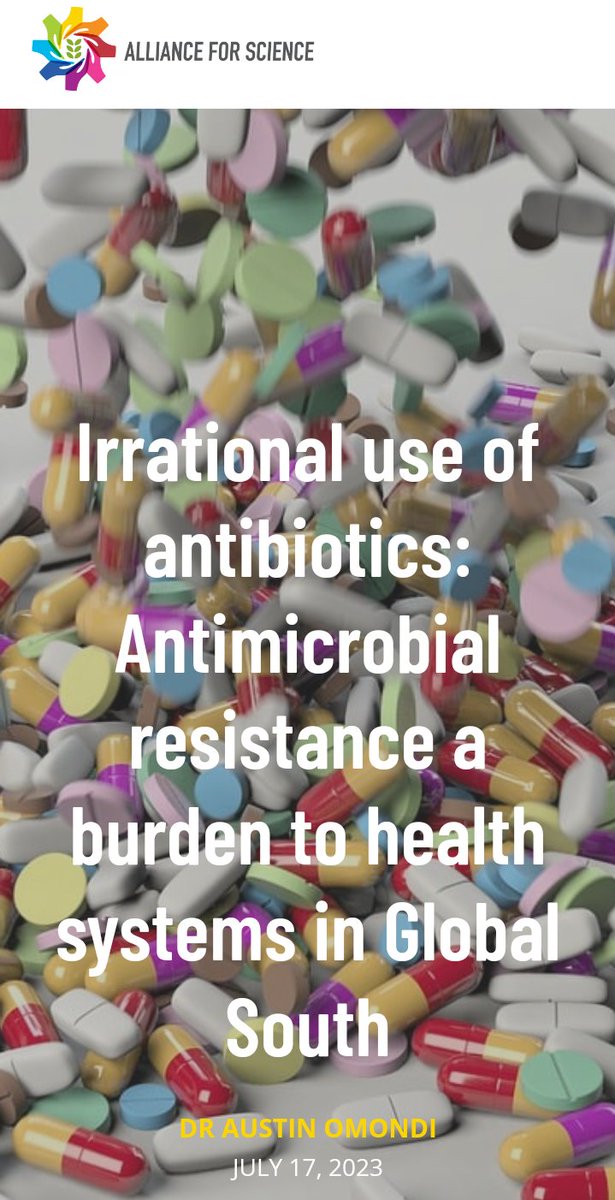 mqhlay's tweet photo. The young @Dr_AustinOmondi
writes about irrational use of antibiotics and says antimicrobial resistance a burden to health systems in Global South. 
https://t.co/NrJ3McxwrS cc @ScienceAlly https://t.co/adOoNp8fAX