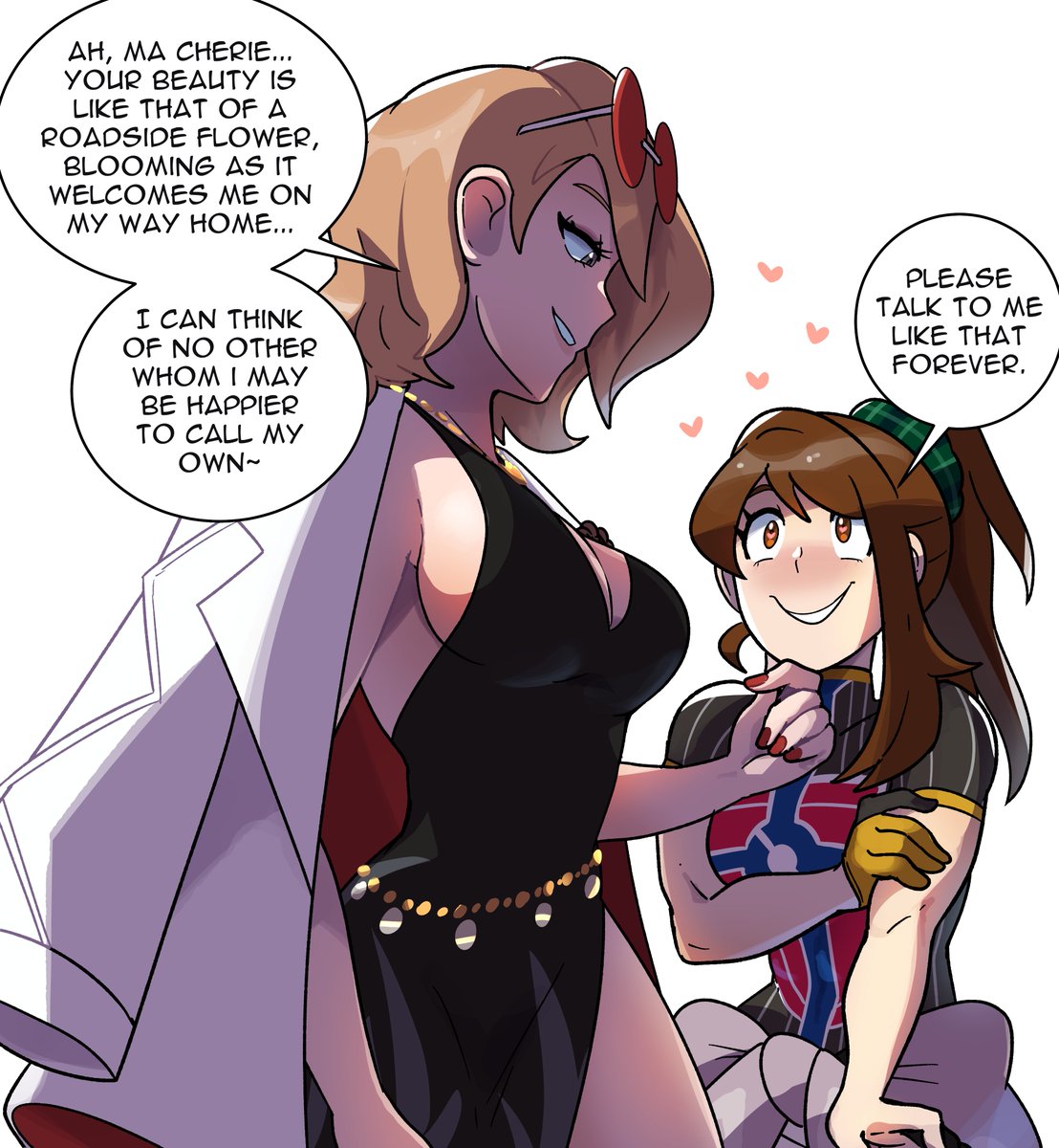 jsketch12's tweet photo. can a frenchwoman and an englishwoman fall in love.... (feat. @constarlations's timeskip serena &amp; gloria!) https://t.co/O2e0cljnEE