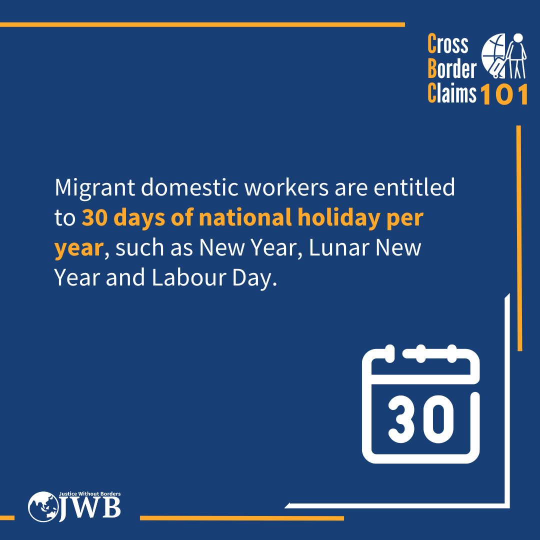 forJWB's tweet photo. Unsure of when you're allowed to take leave as a migrant domestic worker in Hong Kong? Check out the kind of leaves you are entitled to, the duration of these leaves, and how to claim compensation if certain leave is not taken.
#CBC101
#migrantworkerrightsHK #IsOurSharedVoice https://t.co/MjpkkWIBVW