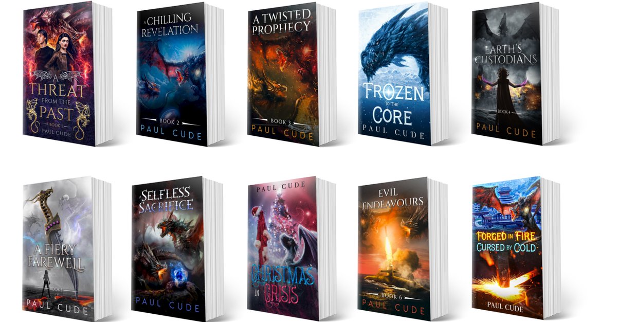 All #books available to buy NOW. Over a million words in total. Lose yourself in a universe filled with magic, mystery, mayhem and.... #DRAGONS! mybook.to/ThreatFromTheP… #dragon #fantasy #yafantasy #youngadult #fantasyreads #fantasy