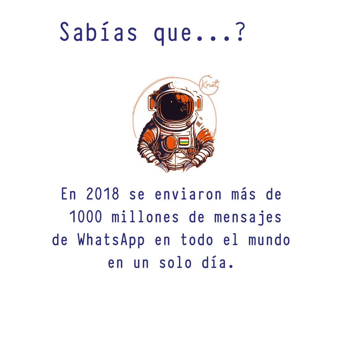 Sabías que...❓
#Knet
#FibraÓptica
#LaRioja
#Internet
#Sabíasque
#TvKnet
#Whatsapp