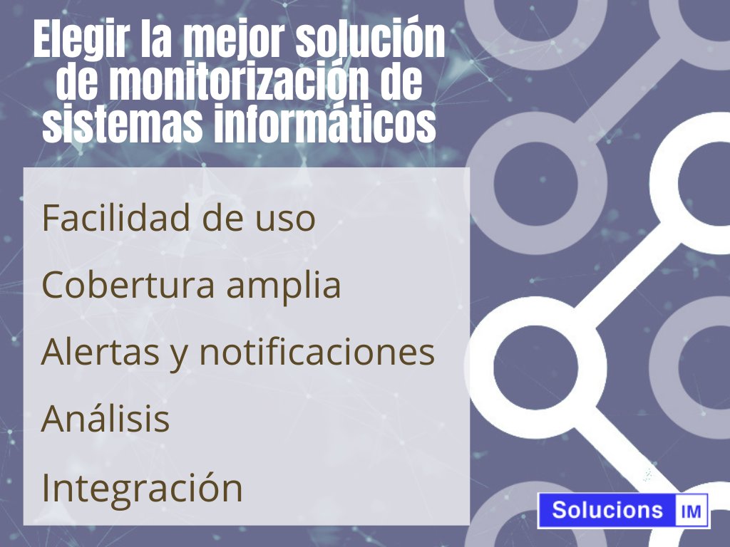 No dejes la salud de tu plataforma de monitorización al azar. Confía en Solucions-IM y asegura la continuidad y el rendimiento óptimo de tus infraestructuras TI.