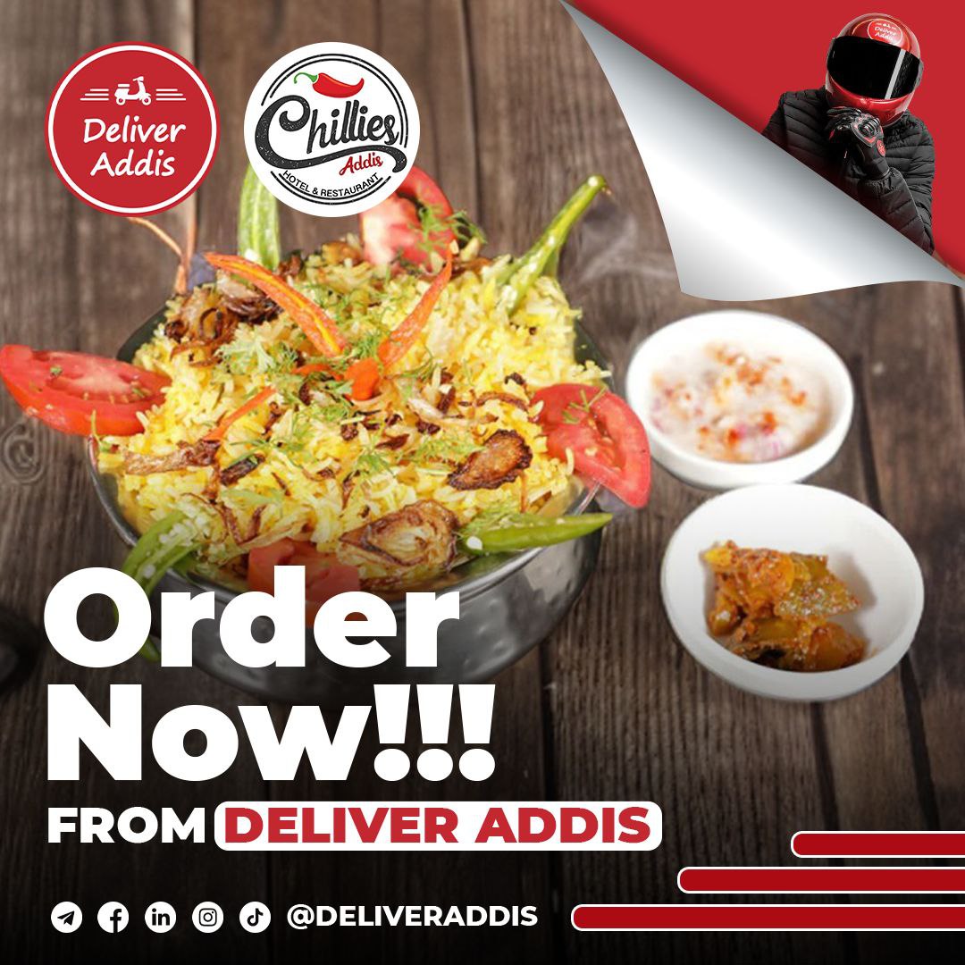 Craving authentic Indian cuisine? Look no further than Chillies Addis on Deliver Addis! 
From Tandoori Chicken to Fish Tikka and more, indulge in rich flavors from the comfort of your home. Order now and satisfy your buds! #ChilliesAddis #DeliverAddis #IndianFoodDelivery