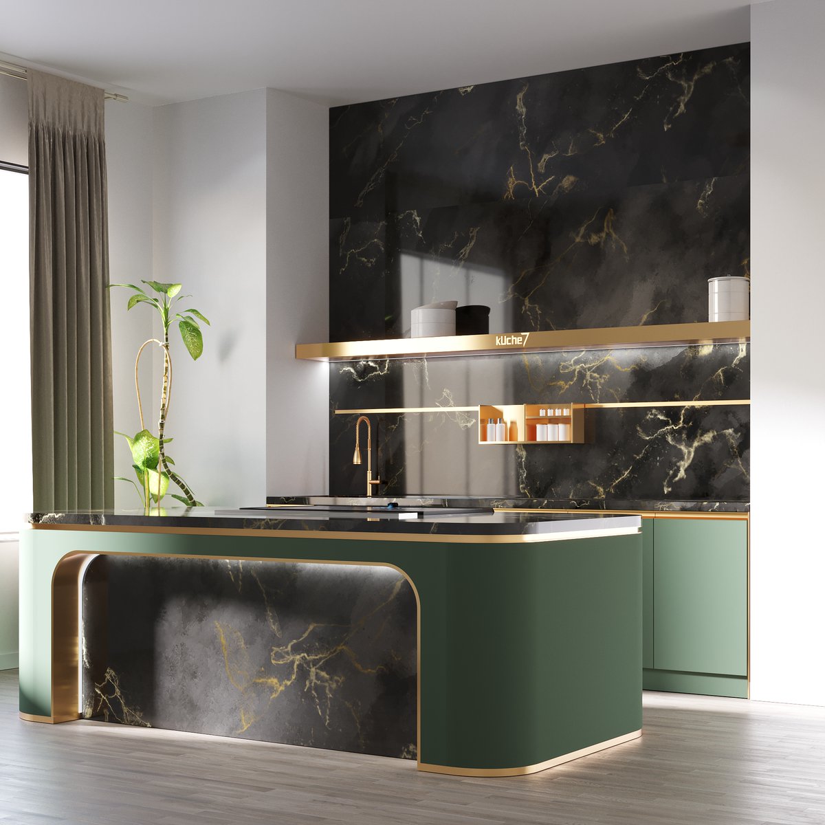 Kuche7official's tweet image. Kitchens that embrace modern sophistication feature sleek surfaces and bold contrasts.

#kitchengoals #kitchendesigninspiration
#KitchenDecor #StainlessSteelKitchen
#kitchendesigntrends #kuche7
