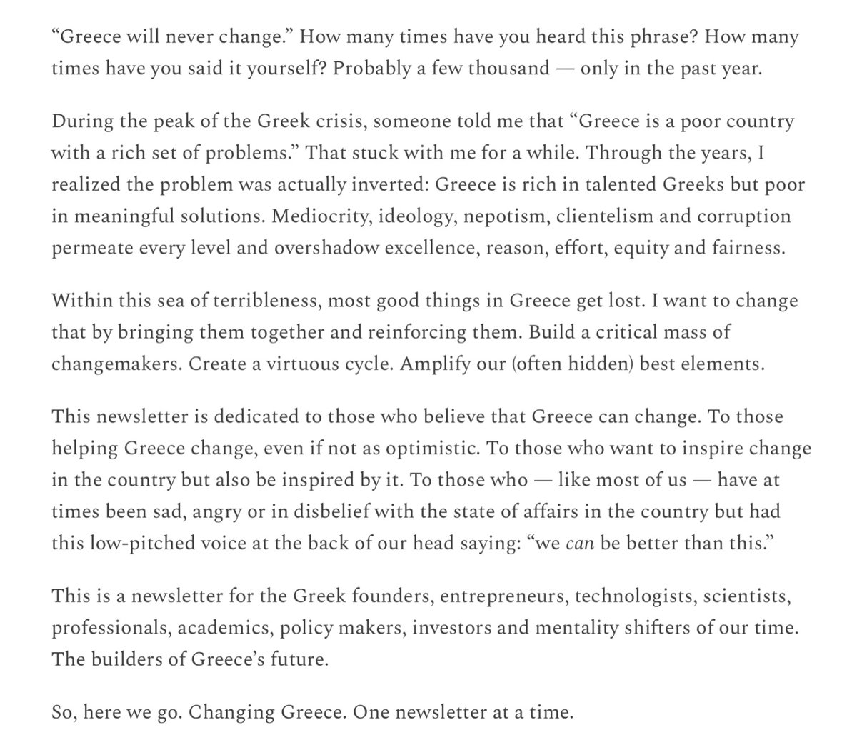 GreekAnalyst's tweet image. I just launched a new regular newsletter.
It’s called Changing Greece.
Here is why.