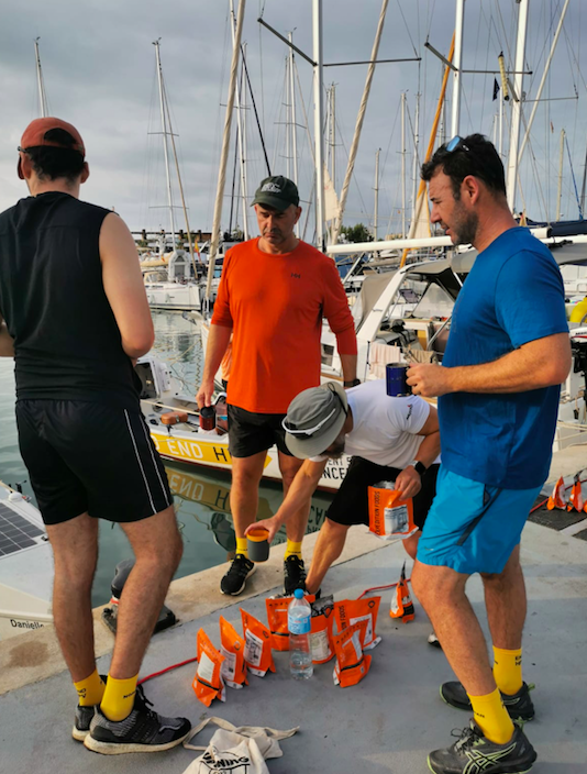 IanMillner's tweet photo. @meddlingwaves are still out to sea, rowing Ibiza ➡️Barca for charity. Wild windy weather threw a curveball w/ a detour to Palma + extra 60 miles &amp; 2 days at sea. We're just hours from the finish line and racing to win..track our blue boat on GPS.... 🦾 https://t.co/LLmjZMKtBn https://t.co/nehtxU8GfA