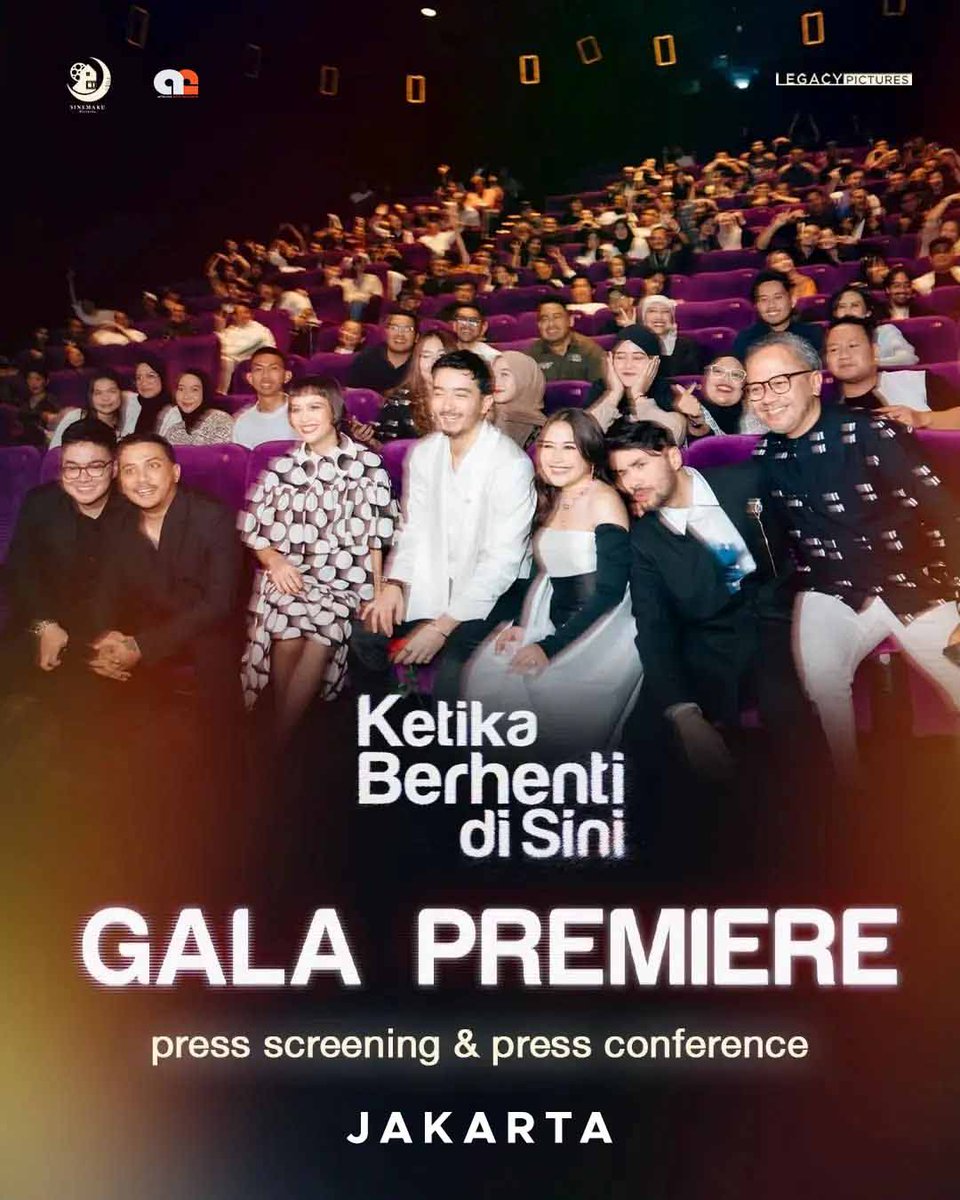 ANTENNAETS's tweet photo. Gala Premiere Ketika Berhenti Disini in Jakarta was lit 🔥✨
COMING SOON @ketikaberhentidisinifilm akan ditayangkan di pawagam Malaysia!
#filmindonesia #filmnasional #ketikaberhentidisini #AntennaEntertainments #comingsoon #Malaysia #Pawagam #KBDS #Prilly #Bryan #Refal https://t.co/bzokW2sG4D