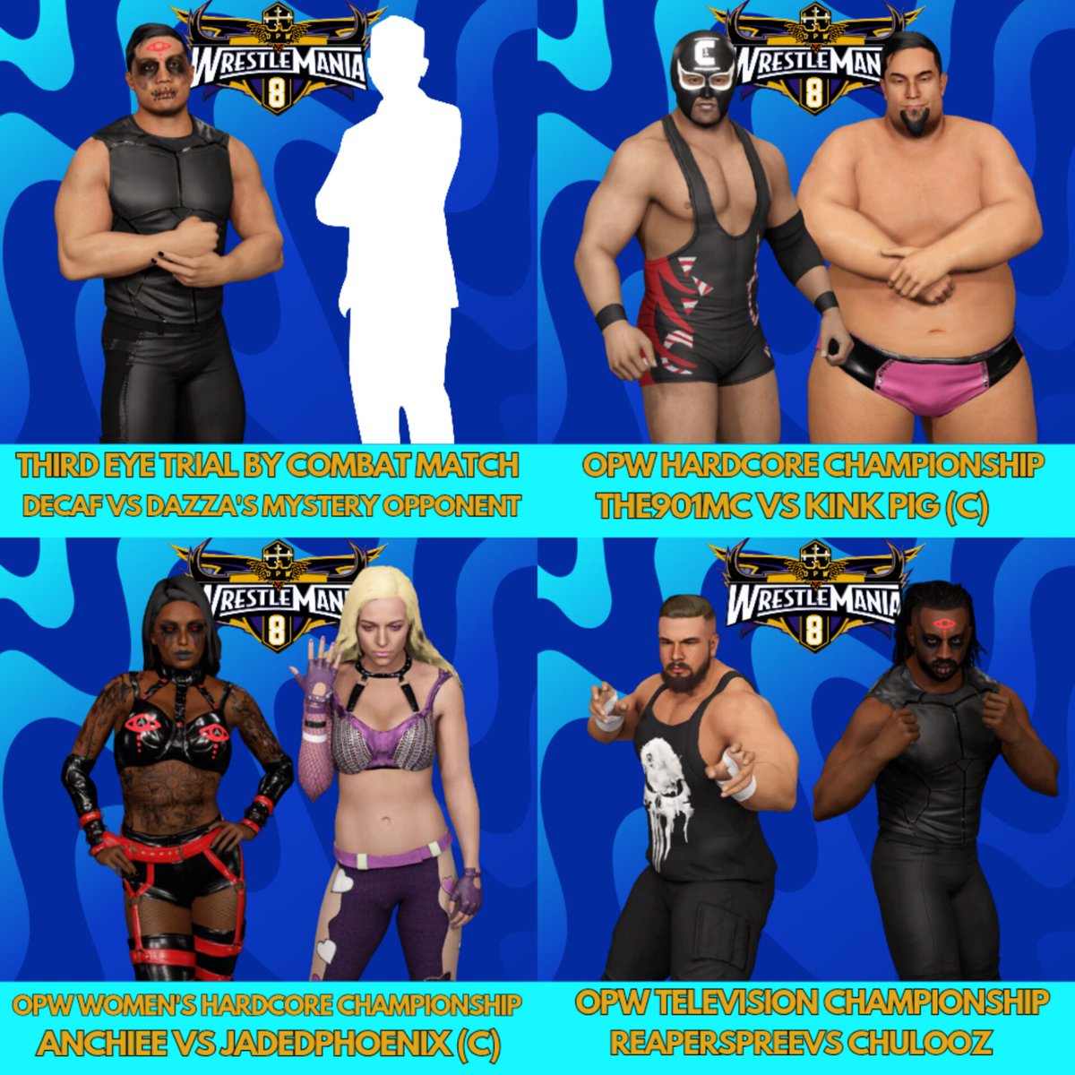 Om3gaPh0enix's tweet photo. The biggest night in OPW history tonight!! OPW: Wrestlemania 8 is live tonight at 7:30pm GMT https://t.co/wUjVU6KlIY