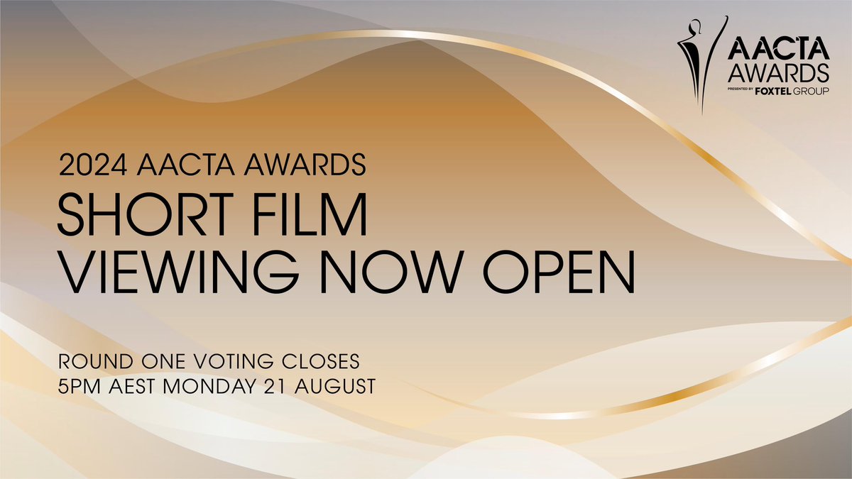 AACTA's tweet photo. Consideration for the 2024 AACTA Awards starts today as we open viewing for the #ShortFilm category! 🤩
With over 80 productions in contention, AACTA Members are invited to start watching the films via #AACTATV ahead of voting 🙌 https://t.co/zfDW4FfqHV