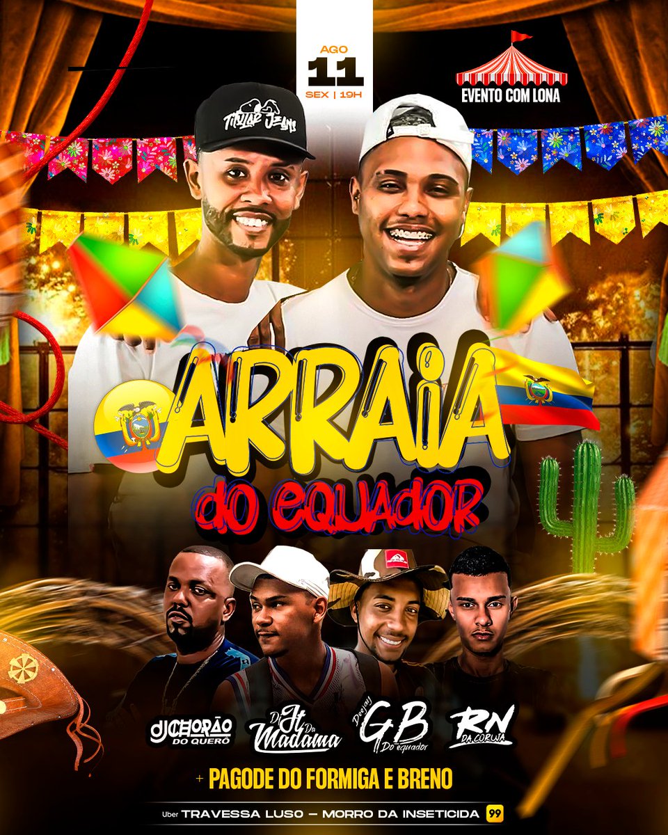 Dia 11/08 Tudo Com Nós Mesmo Arraia Do Equador 🇪🇨 🔥 Dar RT Tropa Melhor Pago Funk Tá De Volta Equador 🇪🇨🥳