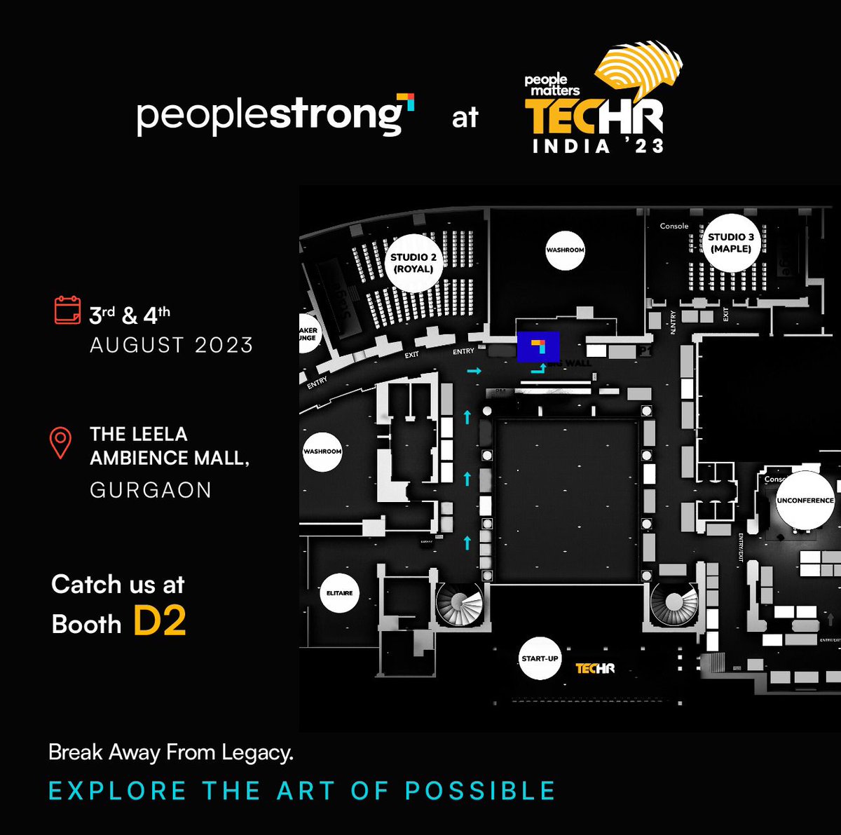 peoplestrong's tweet image. 📅 Save the Date: TechHR India 2023, Asia’s largest HR and WorkTech conference, is all set to paint the town red on August 3-4, 2023.