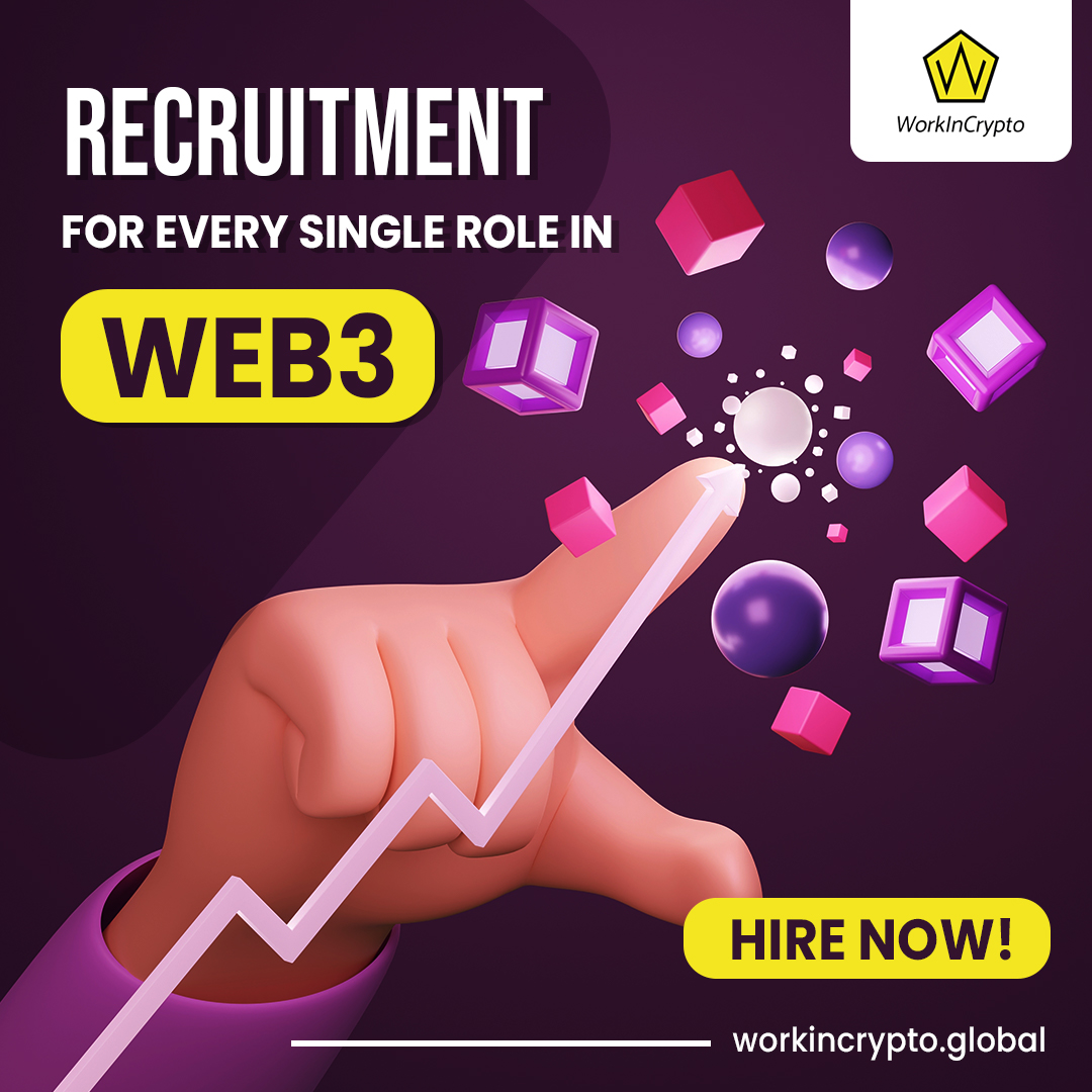 workincrypto504's tweet photo. Join the Web3 Revolution with WorkInCrypto! 🌐🚀
With years of experience, we've mastered the art of finding the perfect match for every single Web3 role in today's world.🤝🌟

For more details: https://t.co/RCfAj0CUy7

#workincrypto #blockchainjobs #cryptocareers https://t.co/zjxq3e7GBp