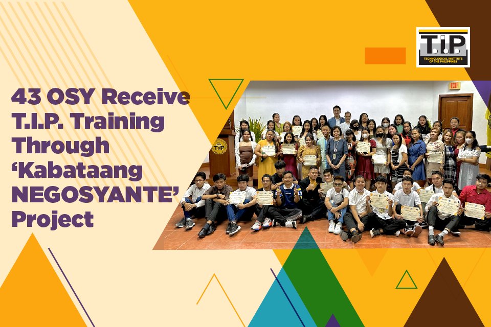 TIP1962official's tweet photo. Every out-of-school youth (OSY) deserves another shot at a good education. This was the mission of the recently concluded “Kabataang NEGOSYANTE” project of T.I.P. with USAID @opportunity2_0. More details here: https://t.co/Wu7mgihv9S
#TIPWay
#TIPxUSAIDxEDC
#YouthDevelopment https://t.co/cAoo1FSssM