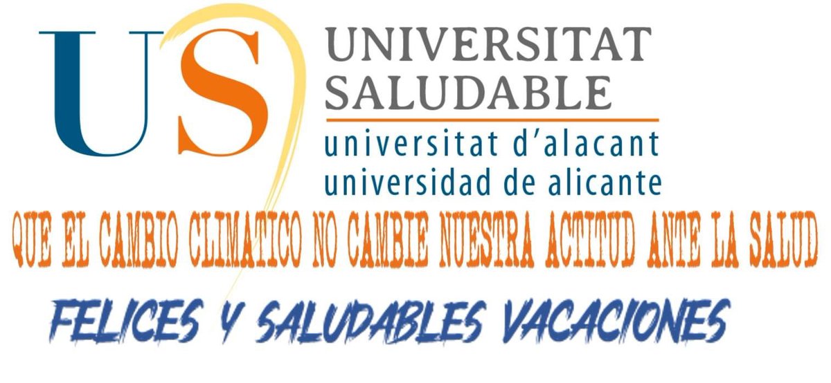 José Ramón Martínez (@naricotome) on Twitter photo <a href="/UA_Universidad/">Universidad de Alicante UA</a> Desde Universidad Saludable de la Universidad de Alicante os deseo unas muy felices y saludables vacaciones.
No olvidemos que la salud individual y coelctiva es una responsabilidad de todas/os.
Contribuyamos a generar salud. <a href="/UA_Universidad/">Universidad de Alicante UA</a> Desde Universidad Saludable de la Universidad de Alicante os deseo unas muy felices y saludables vacaciones.
No olvidemos que la salud individual y coelctiva es una responsabilidad de todas/os.
Contribuyamos a generar salud.