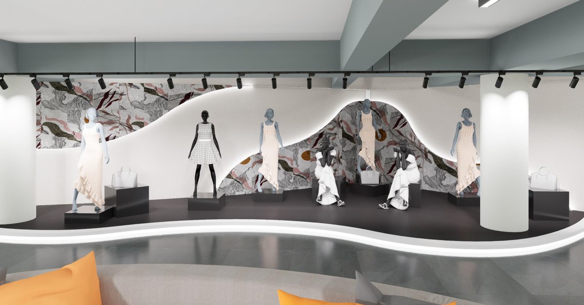 HiCubeDesign1's tweet photo. Proposed renovation work for Design Gallery at NIFT, Gandhinagar. The proportion and size of the design gallery allow the exhibition of fabrics, fashion accessories, mannequins, and sculptures with suitable distances for contemplation and spacing of a set of independent works. https://t.co/HrmBDMk3Sv