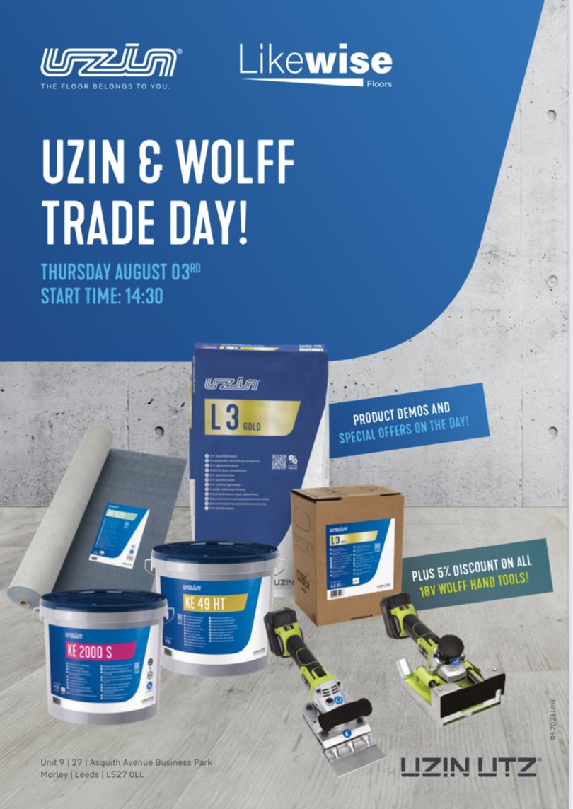TonyLikewiseF's tweet image. #ToolDemo #Giveaways #TradeEvent #WolffTools #Discounts #L3Gold #AdhesiveDeals #TradeCounter #MorleyEvents #Leeds27IndustrialEstate #DIY #Construction #BuildingSupplies #UpgradeYourTools #ProductDemos #ToolLovers #TradeDeals #SpecialOffers #ConstructionCommunity
