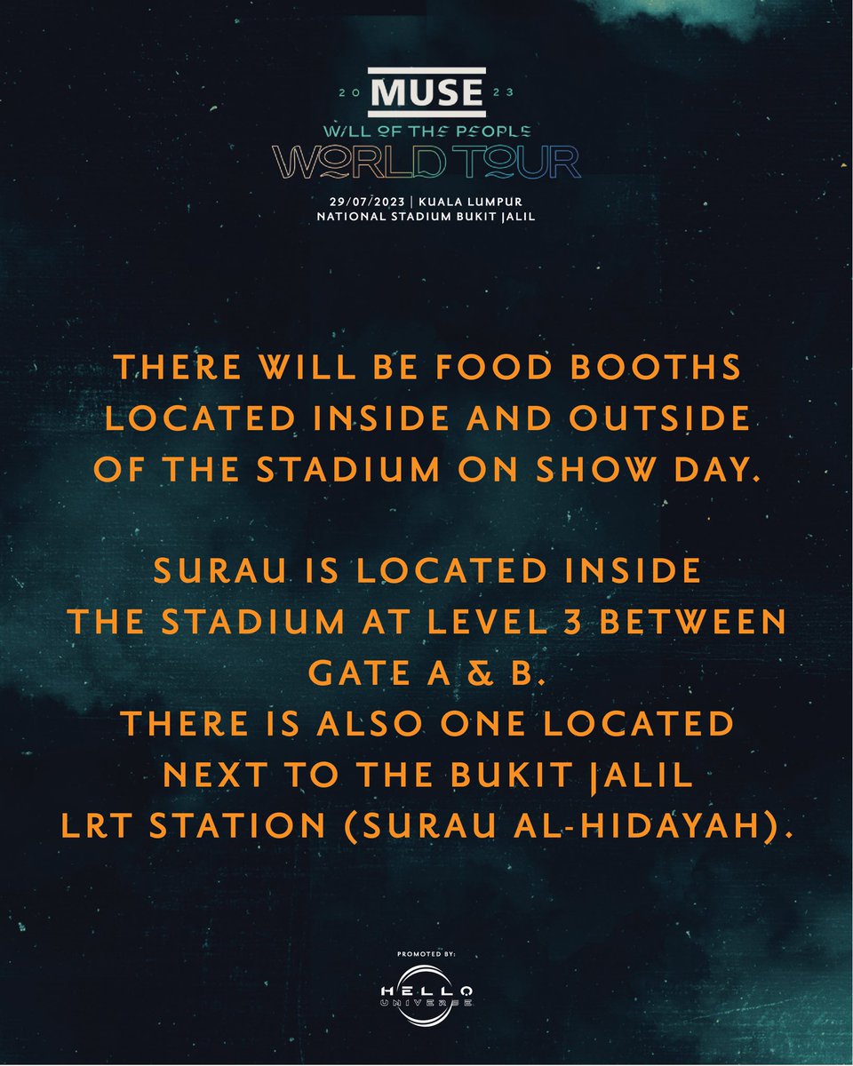 hellouniversemy's tweet photo. See you tomorrow Musers.

#MuseLiveInKL #WillOfThePeople #Muse #MuseLive https://t.co/4EVbiJ2QqS