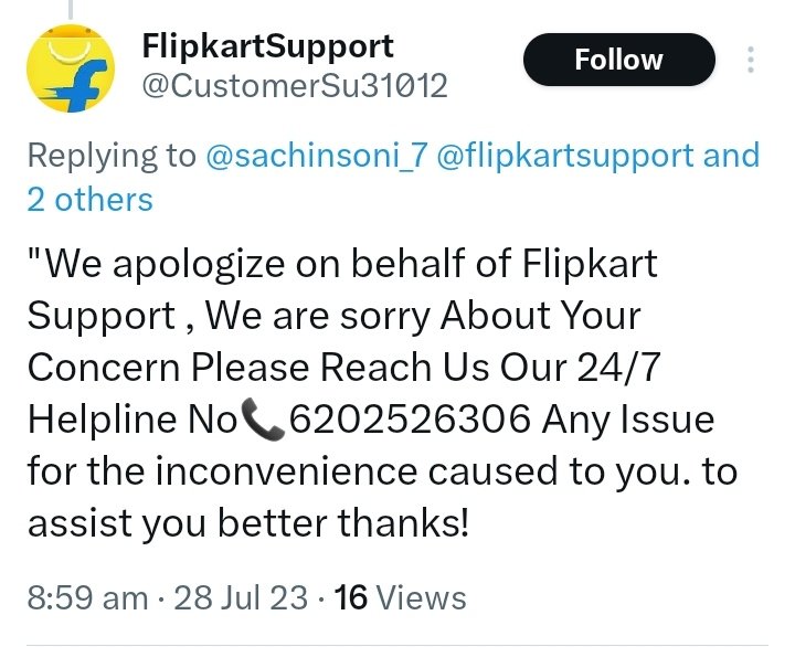 @CustomerSu31012 <a href="/sachinsoni_7/">Sachin_Soni</a> <a href="/flipkartsupport/">FlipkartSupport</a> <a href="/FlipkartStories/">Flipkart Stories</a> <a href="/Flipkart/">Flipkart</a> <a href="/Uppolice/">UP POLICE</a> <a href="/consumr_rights/">Consumer Rights Agency</a> <a href="/_Kalyan_K/">Kalyan Krishnamurthy</a> <a href="/flipkartsupport/">FlipkartSupport</a> <a href="/FlipkartStories/">Flipkart Stories</a> <a href="/_Kalyan_K/">Kalyan Krishnamurthy</a> <a href="/amazonIN/">Amazon India</a> <a href="/amazon/">Amazon</a>  , plz don't trust on <a href="/Flipkart/">Flipkart</a> they debited 3000 while talking on 6202526306 number.from 14days I am waiting to return product but today I lossed also 3000. <a href="/Uppolice/">UP POLICE</a> <a href="/aajtak/">AajTak</a> <a href="/jaunpurpolice/">Jaunpur police</a> <a href="/BJP4India/">BJP</a> <a href="/narendramodi/">Narendra Modi</a>