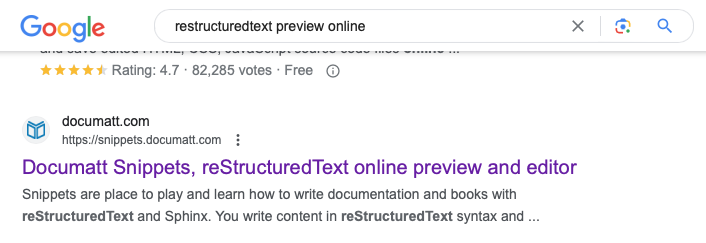 documattcom's tweet photo. From the last page to the1️⃣. on Google in two months. Thanks, fellow #techwriters! #buildinpublic https://t.co/n8x76gmMym