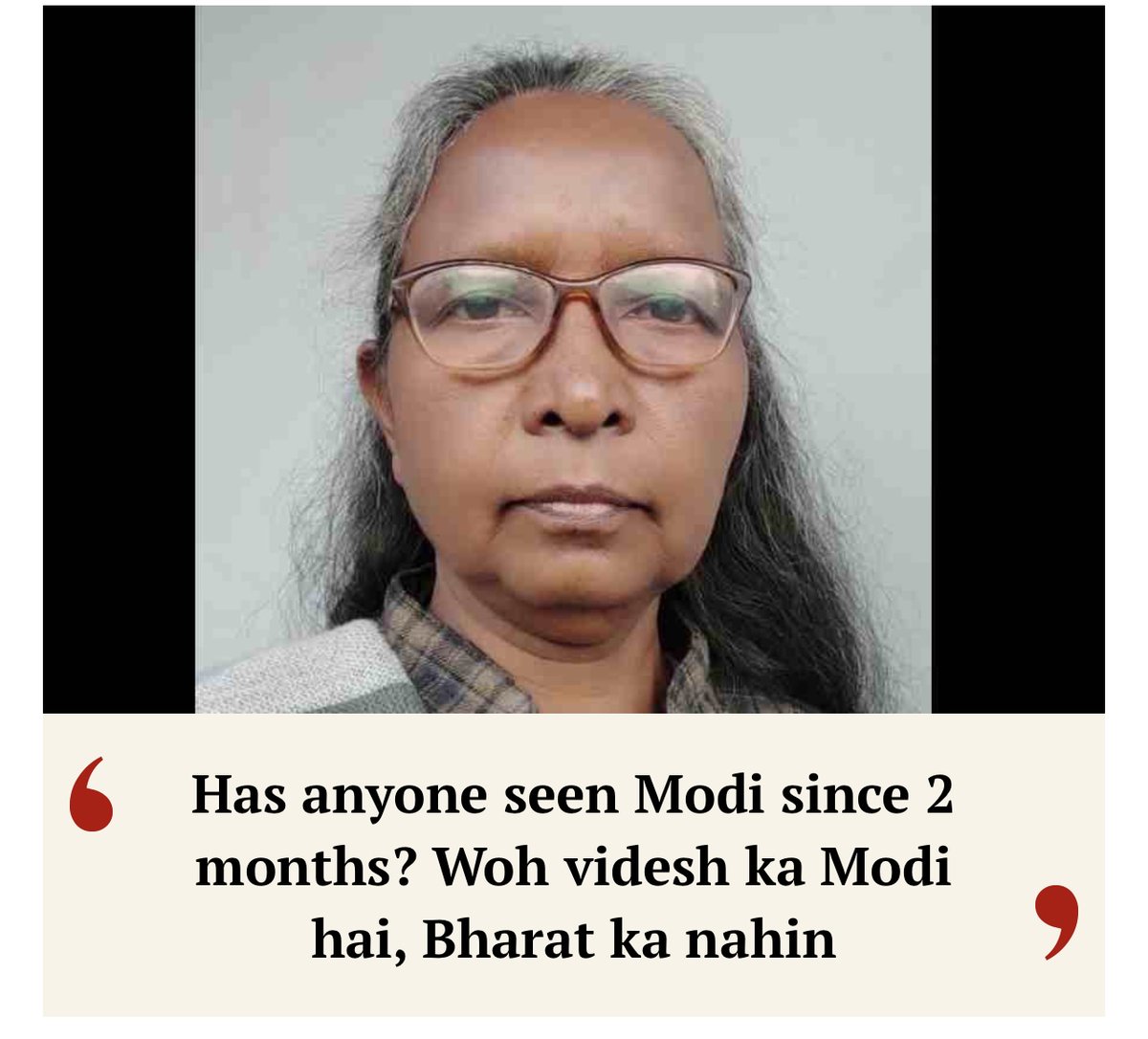 MahuaMoitra's tweet photo. Voice of a Manipur Mother

Pradhan Mantri - Sun Bhi Lo! https://t.co/vLPXau3vqn