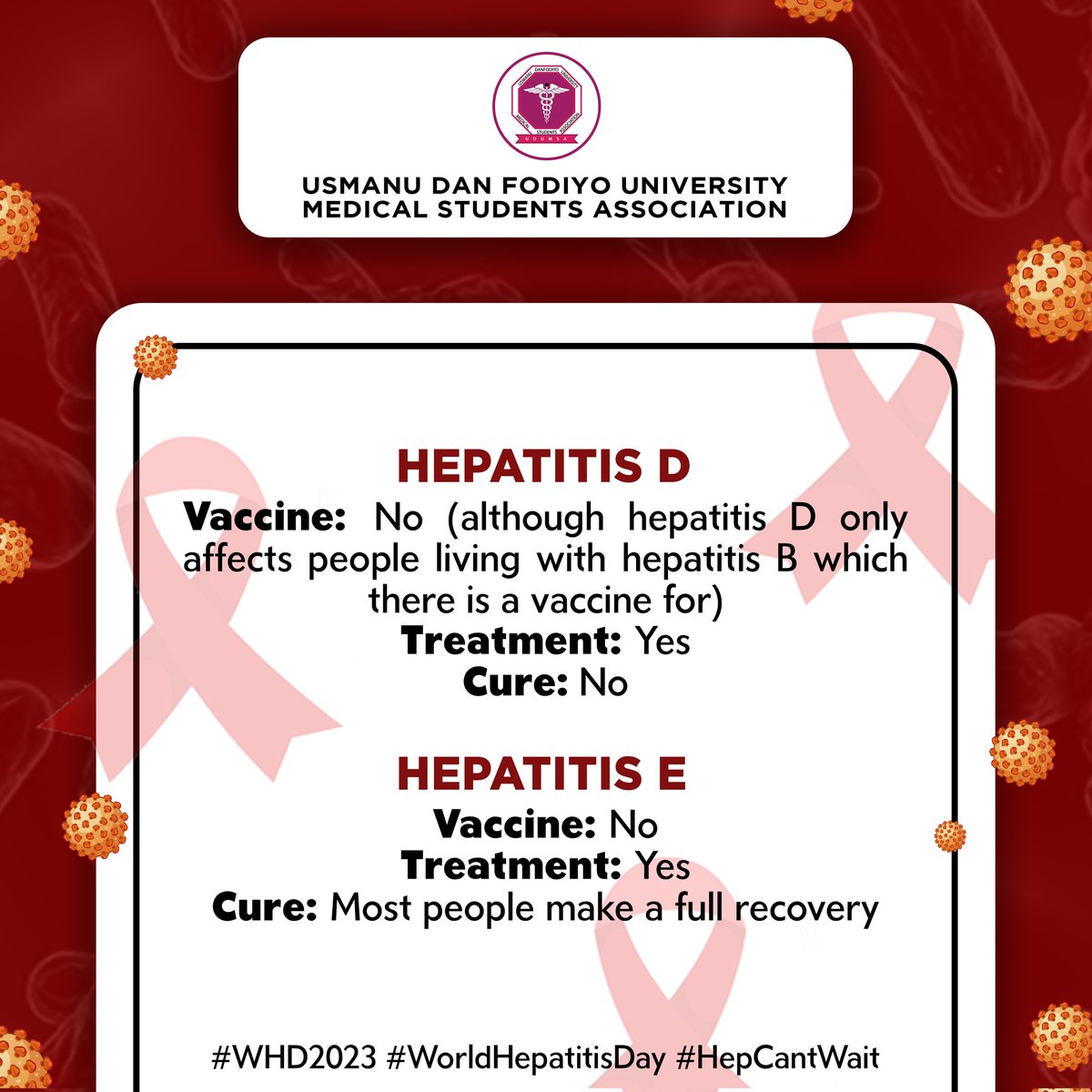 Today is World Hepatitis Day. Let's learn more about hepatitis #WHD2023 #WorldHepatitisDay2023 #HepCantWait #worldhepatitisday_2023 

I designed everything, by the way 😌