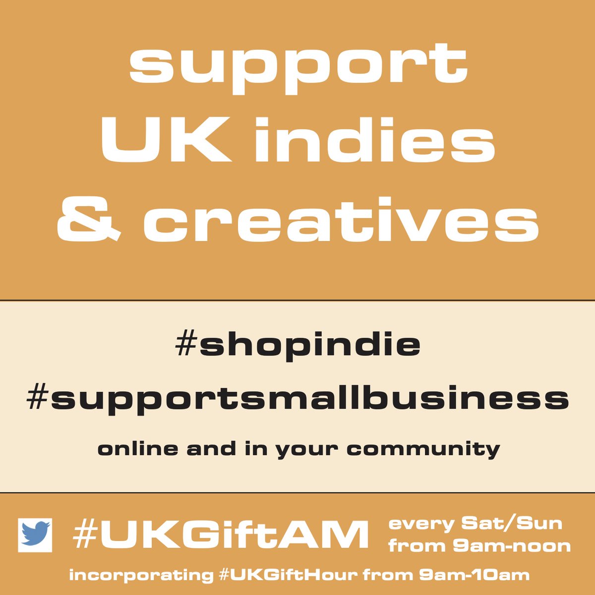 We'll be along as usual to help you discover and enjoy the originality and value of UK indies & creatives this weekend – so please join us for chat, positivity and #shopindie #giftideas for all occasions on #UKGiftHour #UKGiftAM Always a welcome! #supportsmallbusiness #EarlyBiz