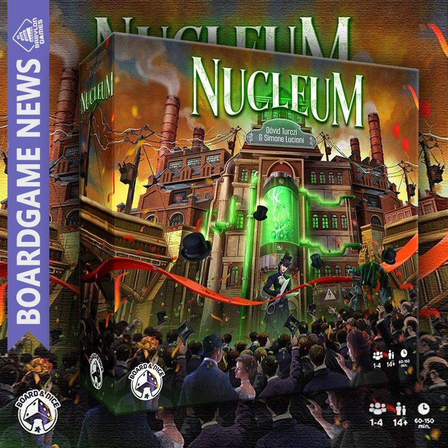 babylon__games's tweet photo. Nucleum by @BoardAndDice
📐: David Turczi, Simone Luciani
🧍: 1–4 Players
⏱️: 60-150 min

Essen 2023 release.
So excited about theme and designers.

#boardgames #boardgame #juegodemesa #meeple #brettspiele #boardgamegeek #giocoditavolo #jeuxdesociete #brettspiel https://t.co/m8wqASHkFF