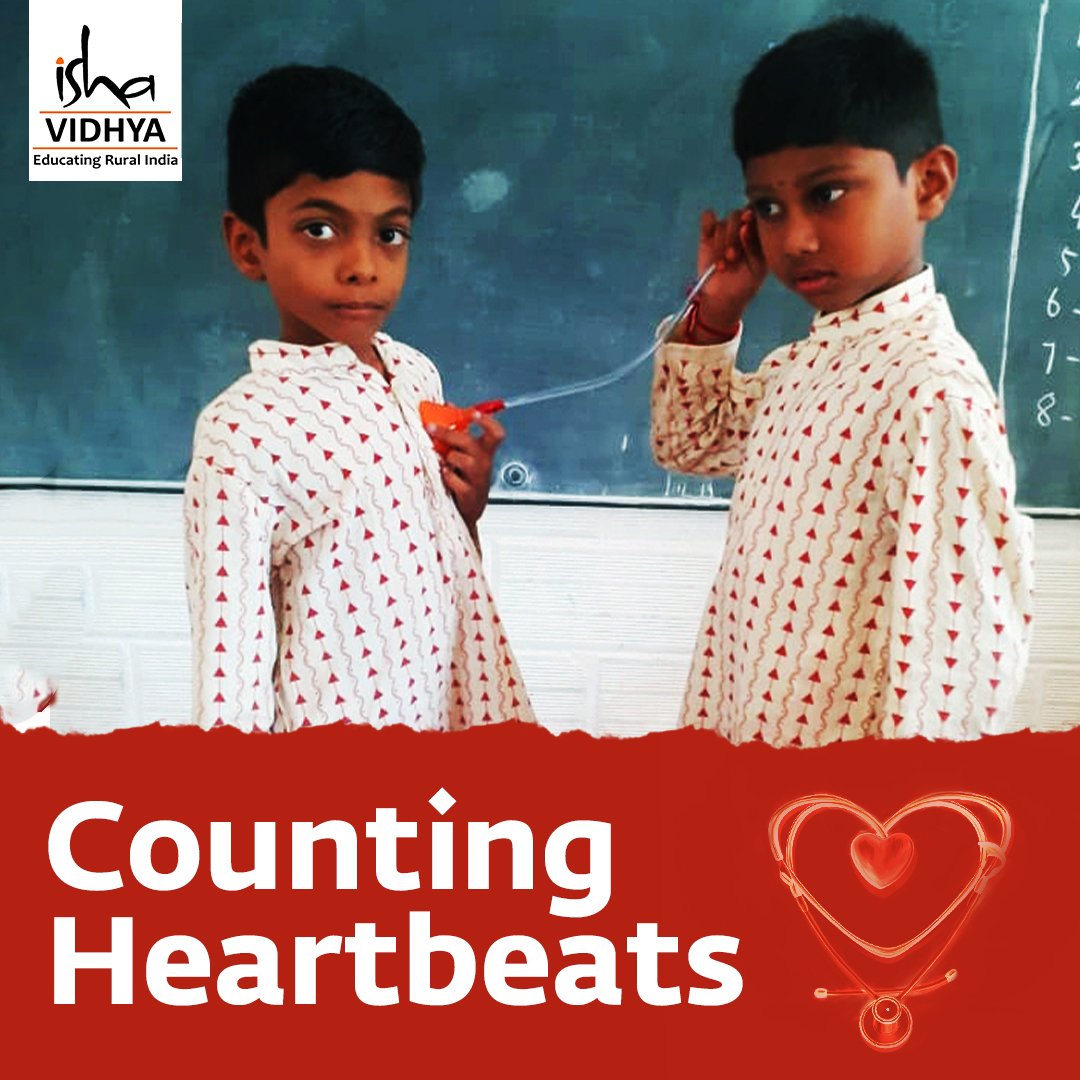 ishavidhya's tweet photo. The class 4 students of #IshaVidhya Salem made an elementary stethoscope using a rubber tube, funnel, tape, and balloon, and then used it to listen and count each other’s heartbeats per minute. While having fun and being fully engaged, they underwent an actual classroom lesson. https://t.co/pHnSoKKhy3