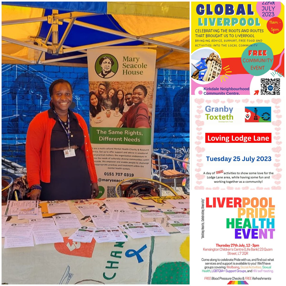 MSH_Liverpool's tweet photo. Our Outreach Worker Miatta has been busy this week attending some fantastic events 💚 You can email her direct if you would like us to attend anything you're hosting? We would love to share all about the fantastic work we do!! 🙏🏾 #BAMER #MentalHealthAwareness #Advocacy #Liverpool https://t.co/B02cHbN8d3