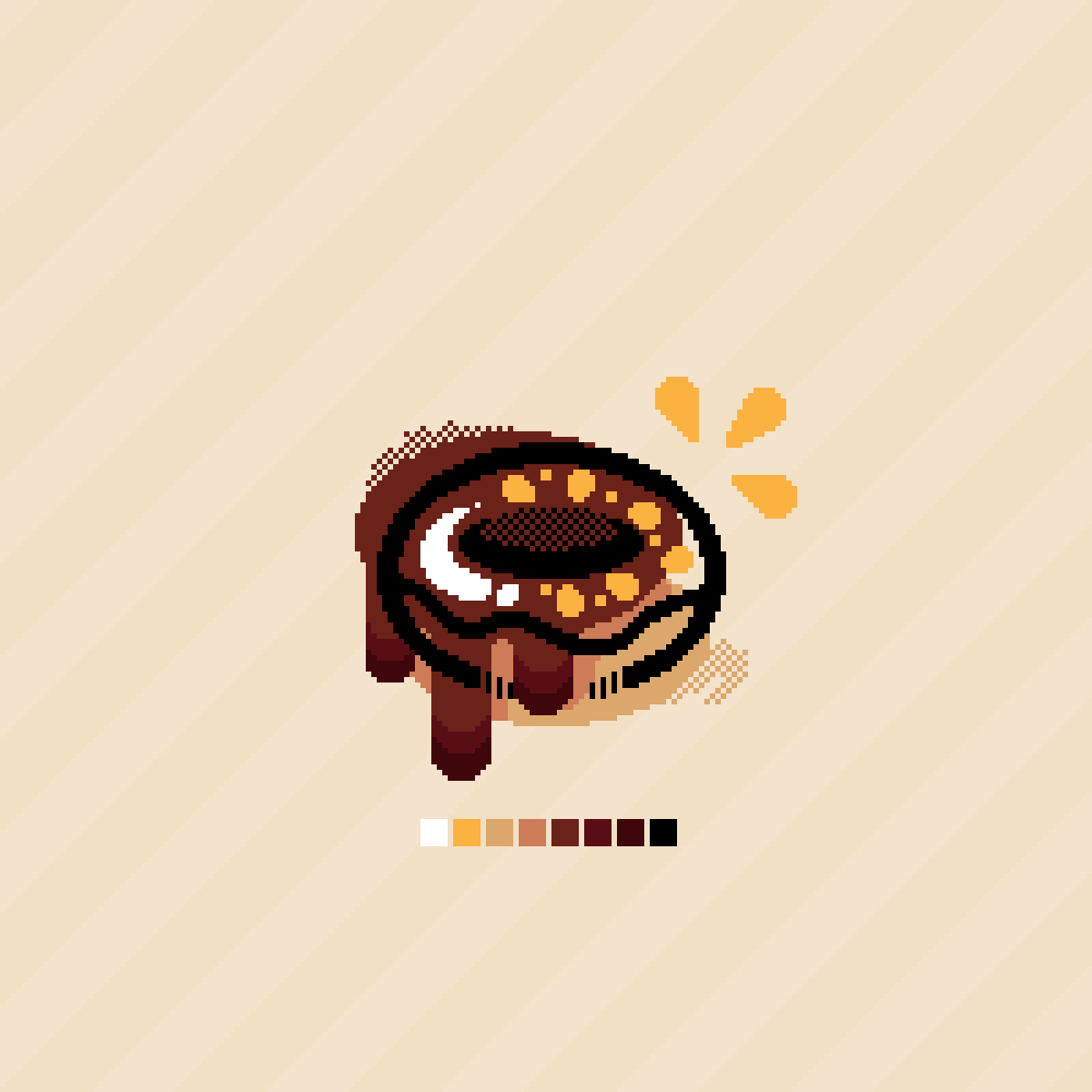 mwaayk's tweet photo. Take a bite! 🍩
#pixelart #aseprite #donut #mambo https://t.co/b4A6m5qxtC