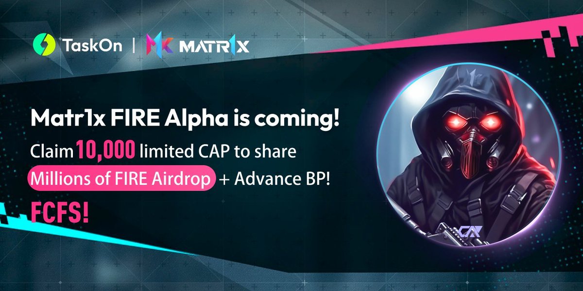 🔥MATR1X  X TaskOn Campaign <a href="/taskonxyz/">TaskOn | Ultimate Web3 Community Growth Platform</a> 

👇Join and  Win MATR1X FIRE Mission Frontier Battle Passes! 

taskon.xyz/campaign/detai…