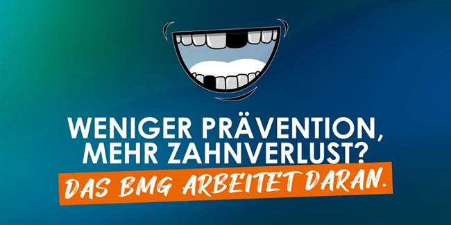 Weniger Prävention, weniger Zähne: #Parodontitis kann zu #Zahnverlust führen und Herz-Kreislauferkrankungen sowie #Diabetes Typ 2 verstärken. Die Behandlung der #Volkskrankheit ist aber gefährdet wegen der #Sparmaßnahmen des <a href="/BMG_Bund/">Bundesgesundheitsministerium</a>. Deshalb: Nacharbeiten für mehr #Prävention.