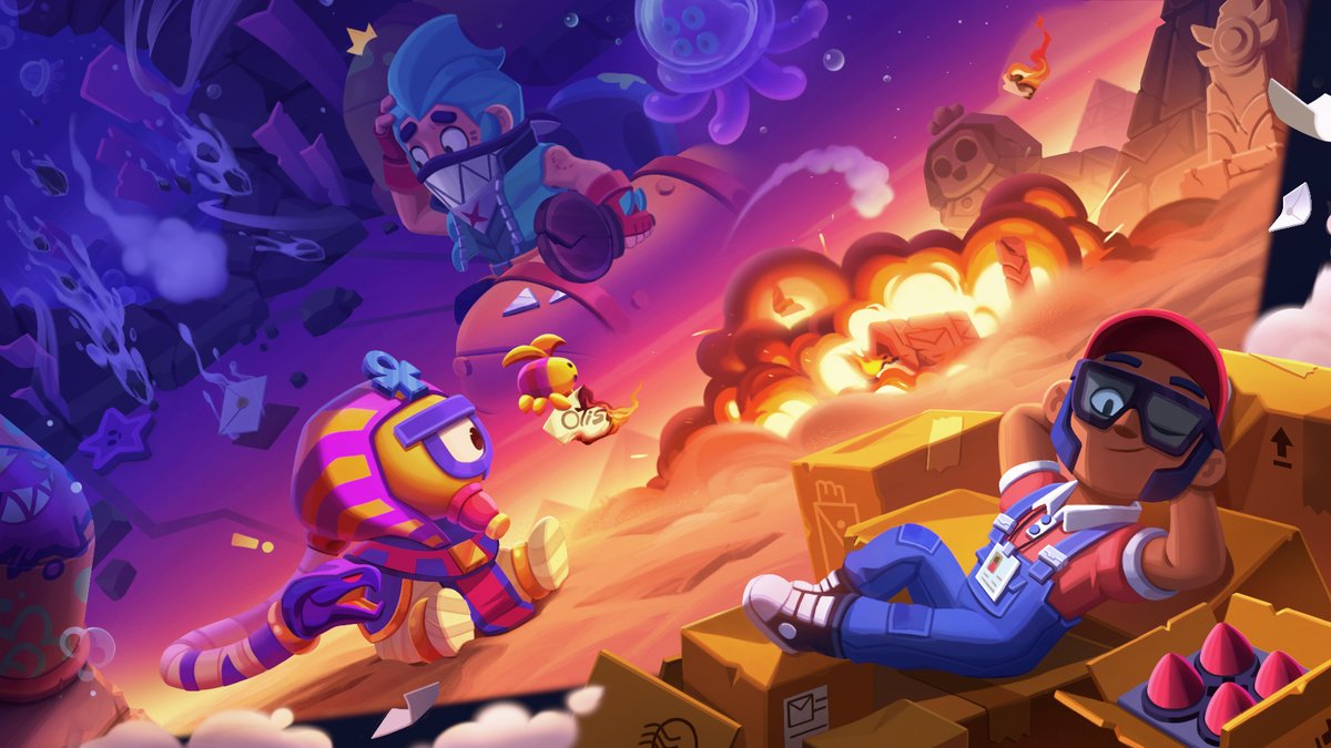 BrawlStars's tweet image. Important note❗️

Due to a problem found later in the update, Pharaotis, and Sharktooth Colt won't be available in the game this season, but they will be returning in the upcoming one 🥲
Postal Brock is already available in the Catalog! 📬

And unrelated to the note above, and…
