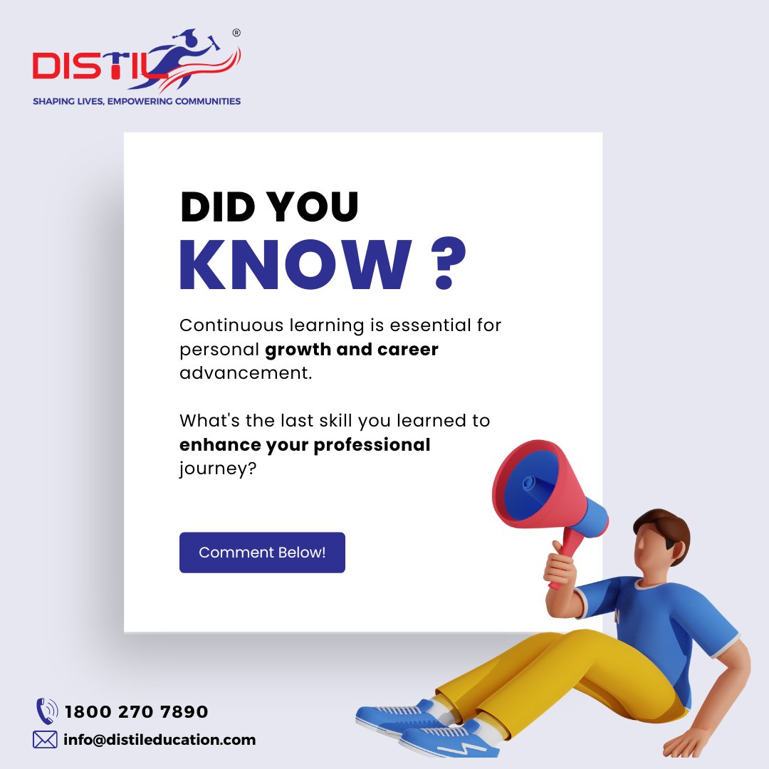 distiledutech's tweet photo. Embrace Lifelong Learning- Continuous growth is key to success!
#distileducation #ContinuousGrowth #PersonalDevelopment #KnowledgeIsPower #SelfImprovement #ExploreAndDiscover #BeYourBestSelf https://t.co/aSTIsGqmaT