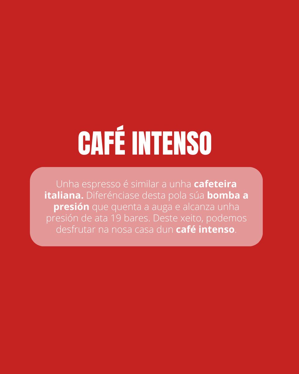 CenorEdelec's tweet image. Agora, se queres saber cal é a espresso que mellor se adapta a ti, non dubides en consultarnos😉☕

#CenorEdelecAEstrada #Cenor #AEstrada #electrodomésticos #cafetera #espresso