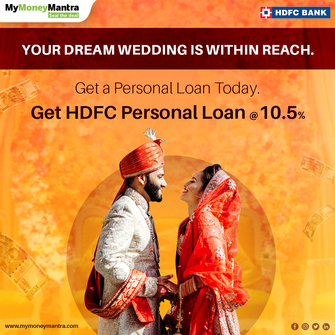mymoneymantra's tweet photo. Your dream wedding is waiting for you. 

Get HDFC Personal Loan @ 10.5% today through MyMoneyMantra.

Avail Today👉https://t.co/KfVsg7hTHl

#hdfcbank #LetsGetMarried #personalloans https://t.co/ugZ6KZawrm